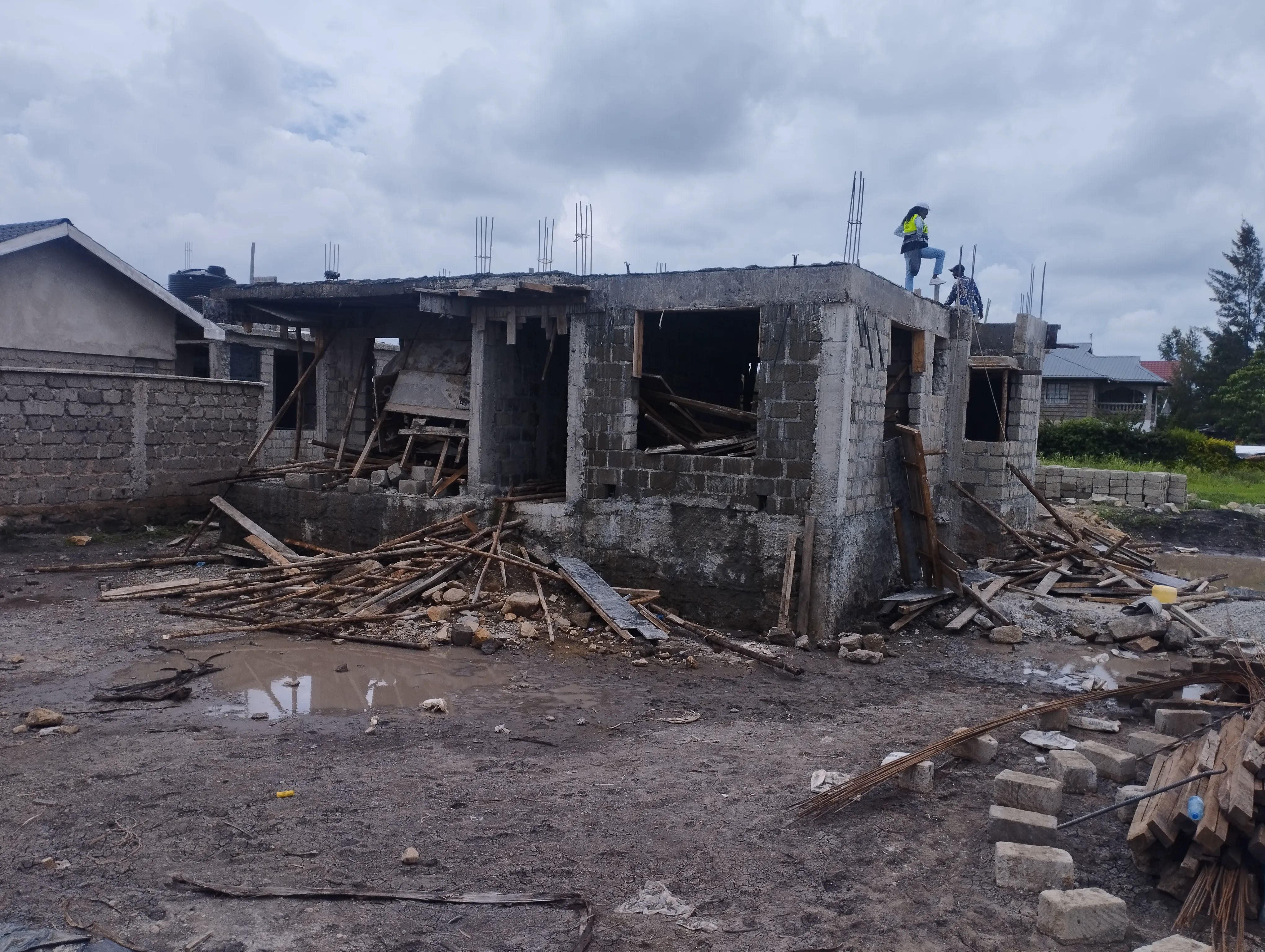 Villa construction progress